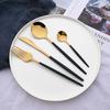 24Pcs Dinnerware Set Stainless Steel Tableware Knife Fork Tea Spoon Cutlery Set Silverware Kitchen Flatware Set For 6
