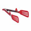 Stainless Steel Silicone Food Spatula Clamp Food Barbecue Steak Tongs Baking Tool for Home BBQ9in Red Bracket