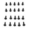 Tapping Screws, M5 X 15.8mm, 50 Pieces, 5mm Diameter, Universal Type, Cross Recessed, Repair Parts, Black