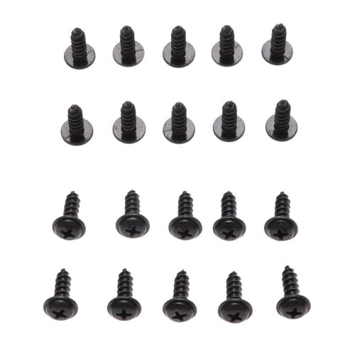Tapping Screws, M5 X 15.8mm, 50 Pieces, 5mm Diameter, Universal Type, Cross Recessed, Repair Parts, Black