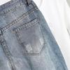 Pantalones vaqueros rotos de otoño para mujer, pantalones casuales de pierna ancha, cintura alta, moda, agujero, denim, sueltos, tipo harén