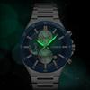 CURREN Sporty Elegant 43mm Men's Chronograph Dial Watch with Stainless Steel Band Luminous Hands Quartzt Wristwatch for Men