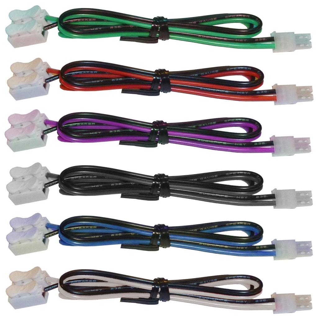 6 Home Theater Speaker Cables for MM Connectors Includes Wire Crimping 24 inches each Nextronics Sony, Samsung, etc. / 4.2 / Tool-Free / /