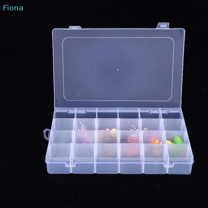 15/18/24/28/30/36 Grids Clear Plastic Compartment Box Screw Tool Storage Boxes,Jewelry Earring Case Container