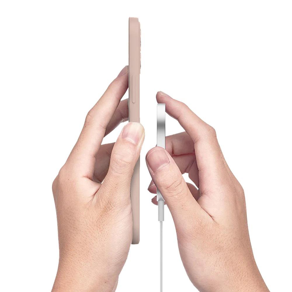 Silicone Mag Cover for iPhone 13 Pro, Pink for MagSafe