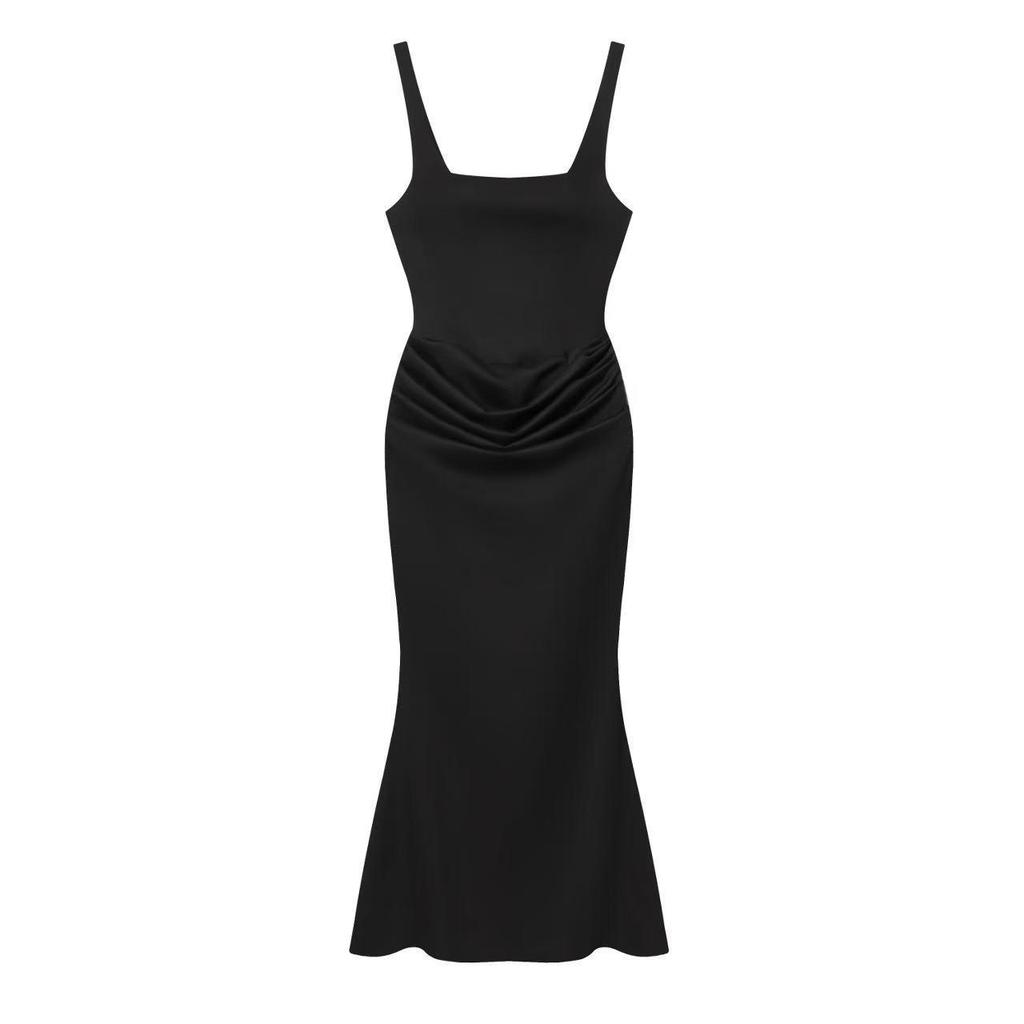 Spaghetti Strap Lace-up Waist-cinching Bodycon Dress for Women