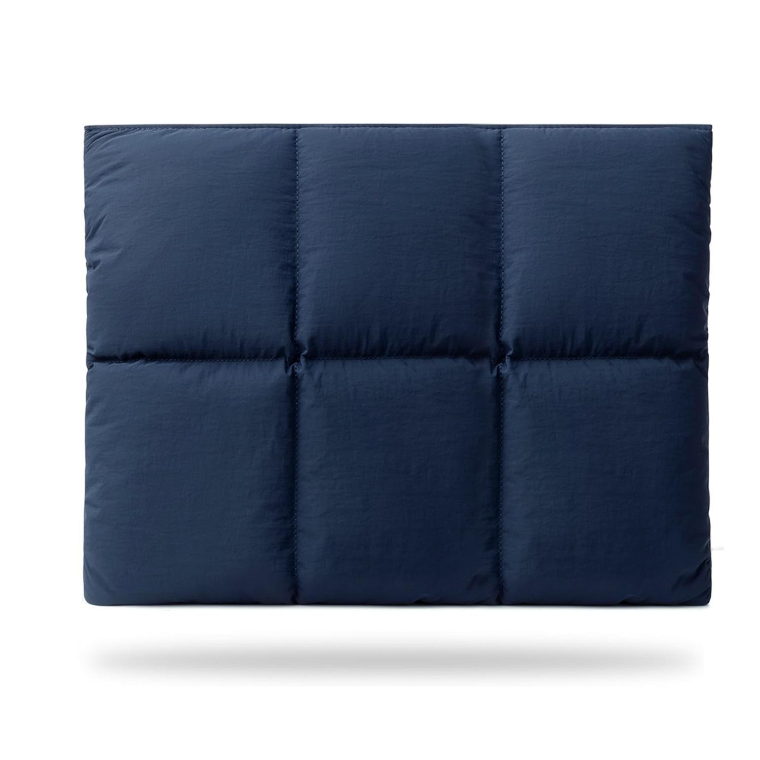 Housse pour ordinateur portable 14 16 pouces matelassée gonflée Housse de transport pour ordinateur portable antichoc Pochette pour tablette Hommes Femmes Air/Pro M2 M3 13-14inch bleu