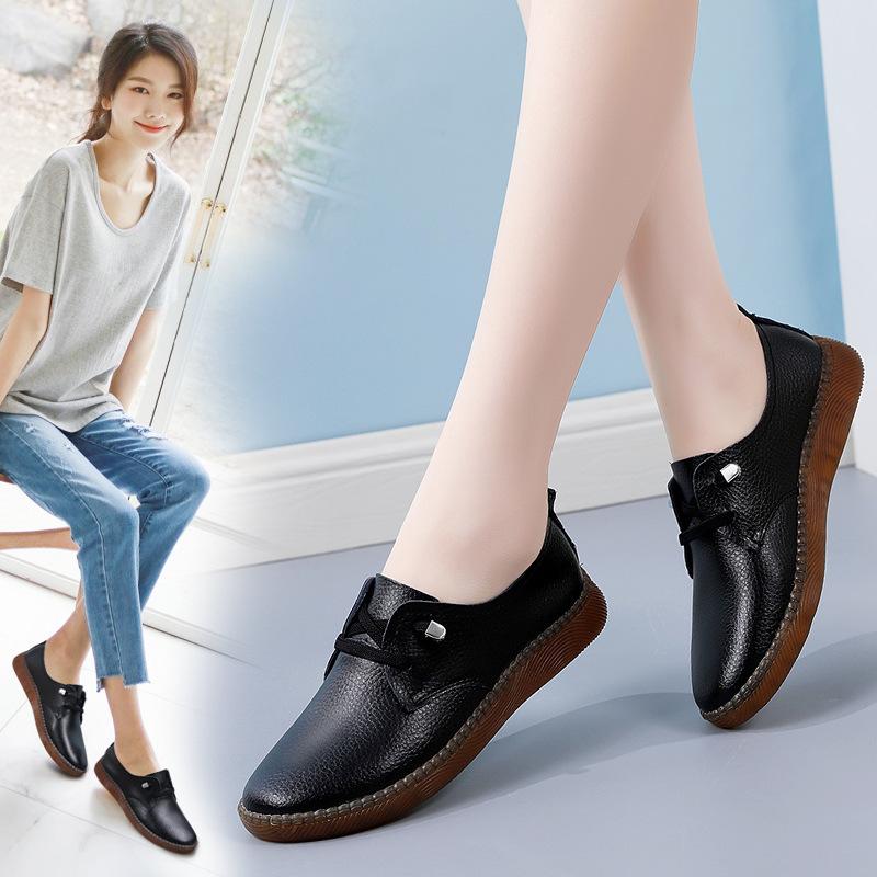 

Leather Shoes Women s 2025 Spring/autumn New Soft-soled Little White Shoes Non-slip Mother Casual Small Leather Shoes 41