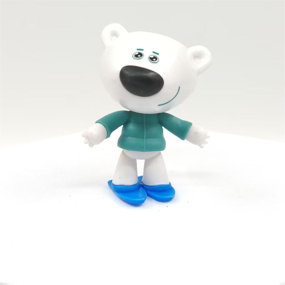 Be Be Bears Action Figures Famoso Cartone Animato Educativo Russo Anime Originale 3-4cm Figure da Collezione Giocattolo Regali di Compleanno per Bambini