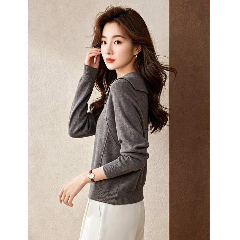 D.F.DEAR Women's Casual Half-Zip Knit Sweater