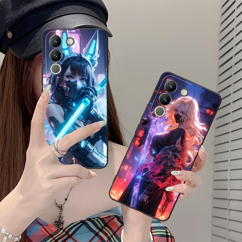 Anime Girl Mobile Phone Case for VIVO V60 V50 V40 V30 V29 V27 V25 V23 Pro Lite 5G Colorful Printing Cover Luxury Cover