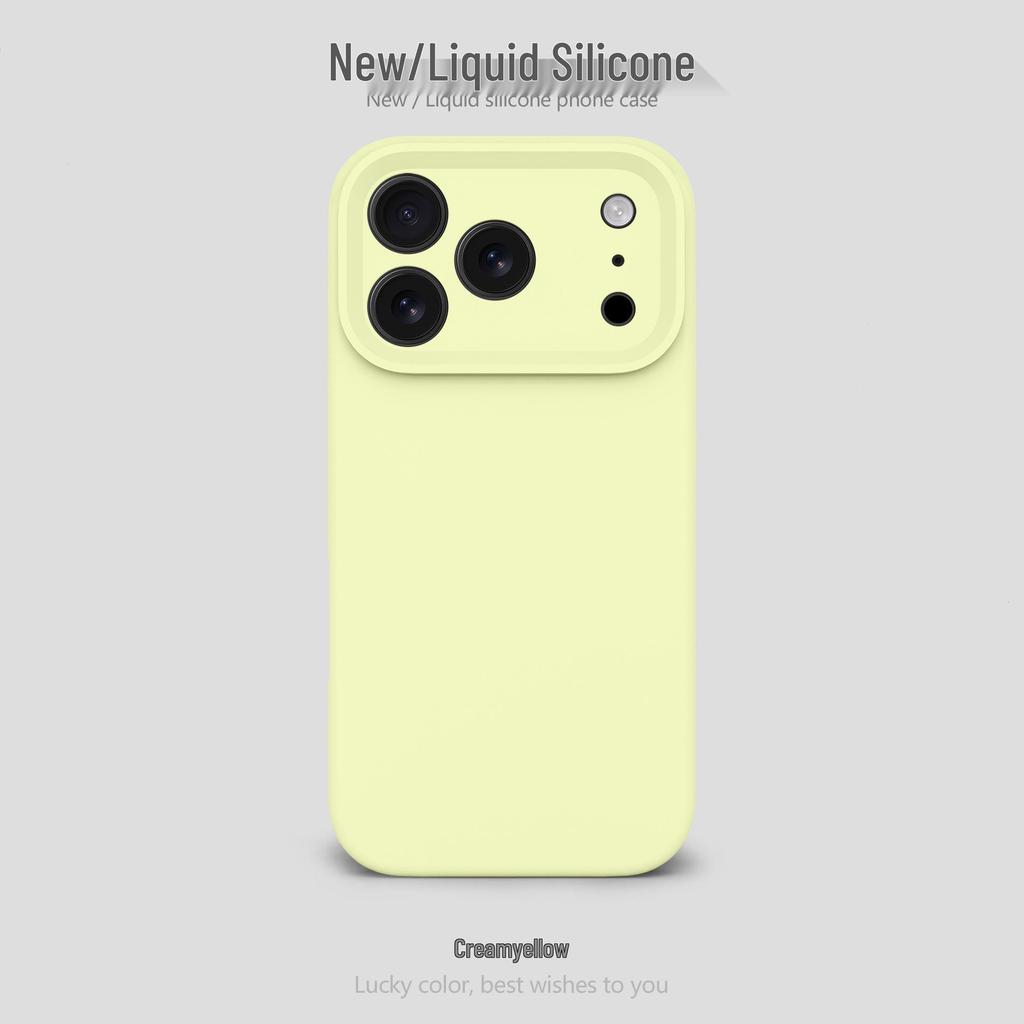 Flüssiges Silikon Airbag Sturzsichere Handyhülle für Apple 17Promax - Einfarbig, Feine Lochdesign für Frauen