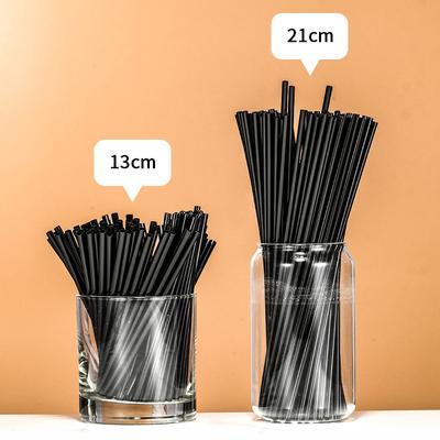 500 de bucăți paie de cocktail de unică folosință 21/13 cm, neagră, lungă, scurtă, pentru petrecere de nuntă