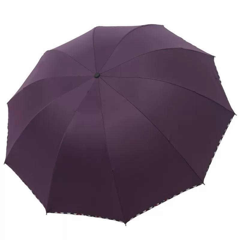 New Model Bone-Edged 70% off Grid Umbrella, Sun Protection Umbrella, Large Business Folding Umbrella, Business Gift Iron Umbrella