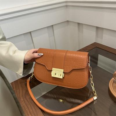 Textured Crocodile Pattern Small Square Bag Women'S Fashion Foreign Style High Value Shoulder Bag Versatile Messenger Bag