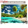 2D Palm Tree Beach Banner for Vacation, Travel and Beach Themed Photoshoots