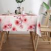 Chinese Style Cherry Blossom Rectangle Tablecloth for Table Decor Reusable Kitchen Dining Tablecloth Wedding Party Decorations