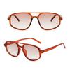 UV400 Double Beam Sun Glasses Wide Legs Retro Trend Eyewear Irregular Square Sunglasses  Travel