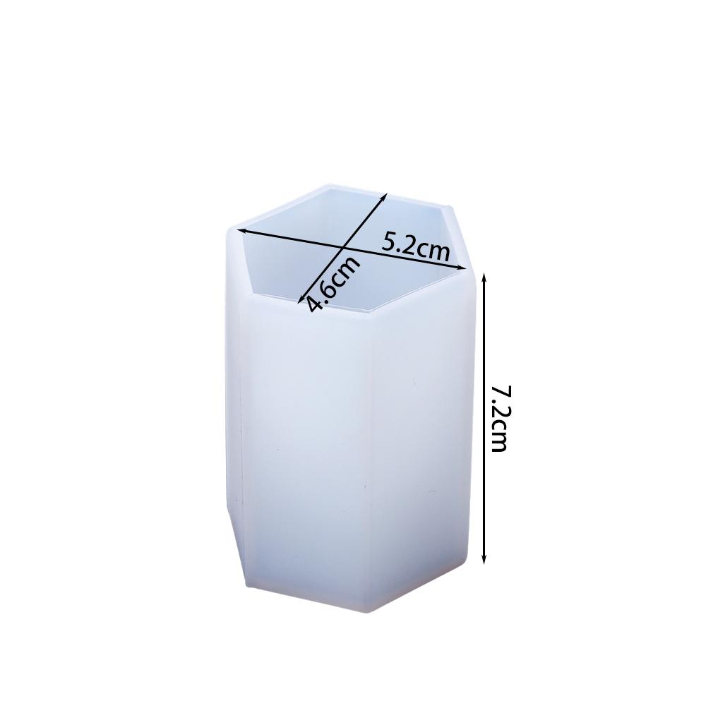 Cylinder Silicone Mold Hexagon Epoxy Resin Mould for DIY Epoxy Resin Candle Casting Molds Crafts Home Table Decoration