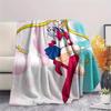 Sailor Moon Sailor Mercury pattern Flannel Blanket, High quality Comfortable for All Seasons, Home Decor, Warmth and Comfort, Perfect for Gifts.