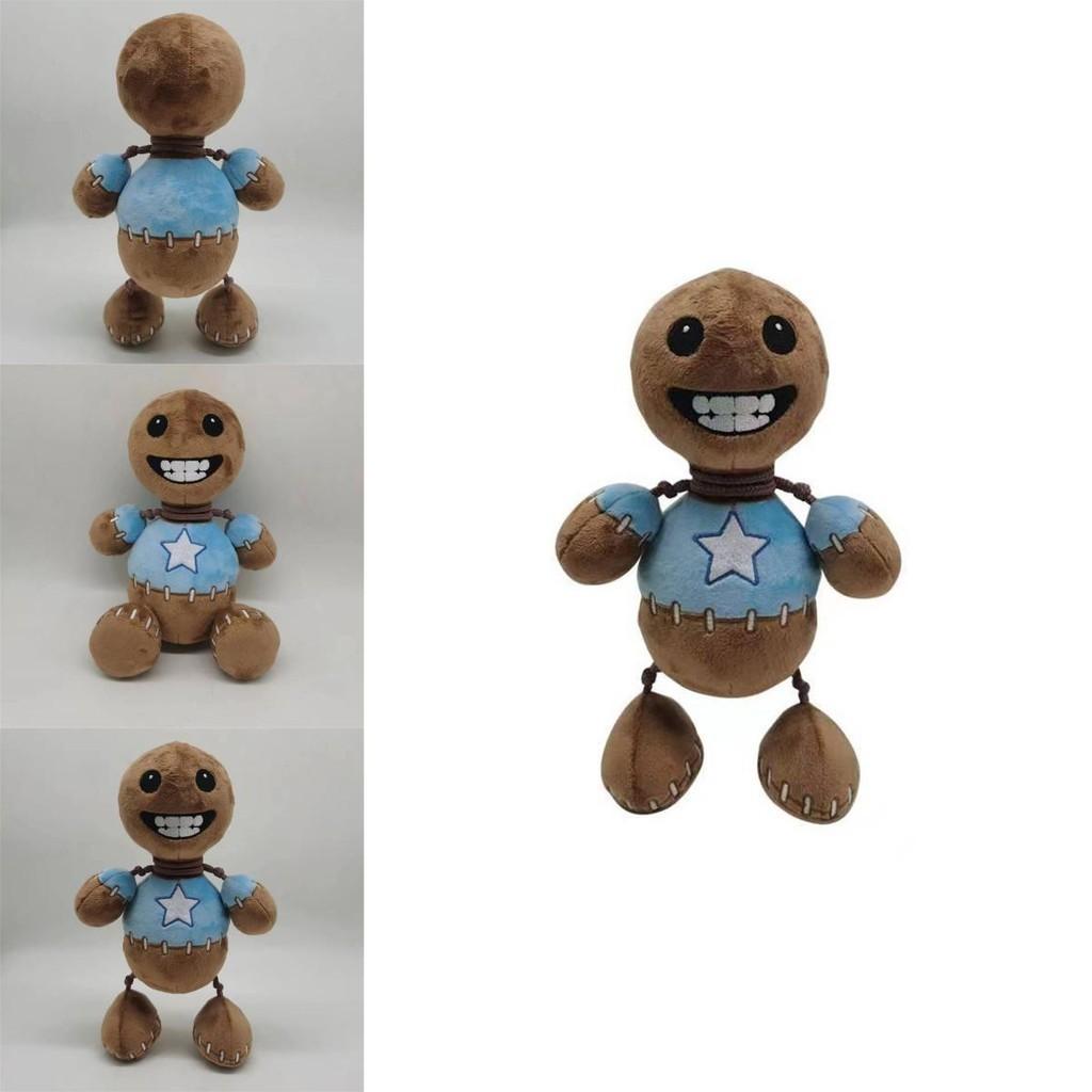Peluche Kick The Buddy, Pelliccia Morbida Cristallo, Marrone, Altezza 30cm, Imbottitura in Cotone PP