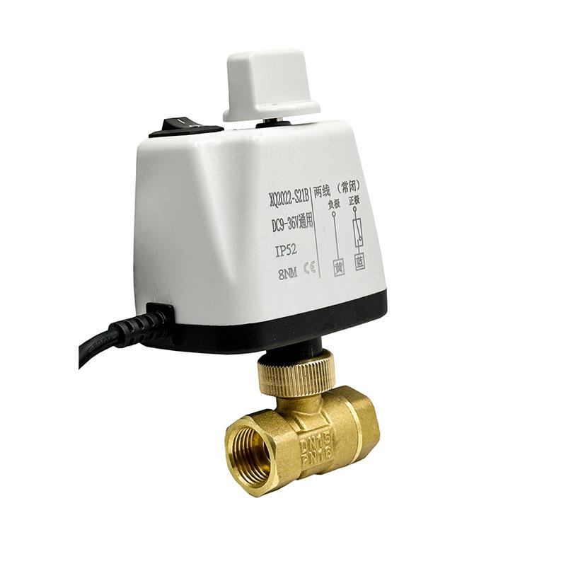 1/2" 3/4" 1" 2" Motorized Ball Valve With Manual Switch Brass 2-Wire DN15 DN20 DN25 DN50 Electric Ball Valve 220V 110V 24V 12V