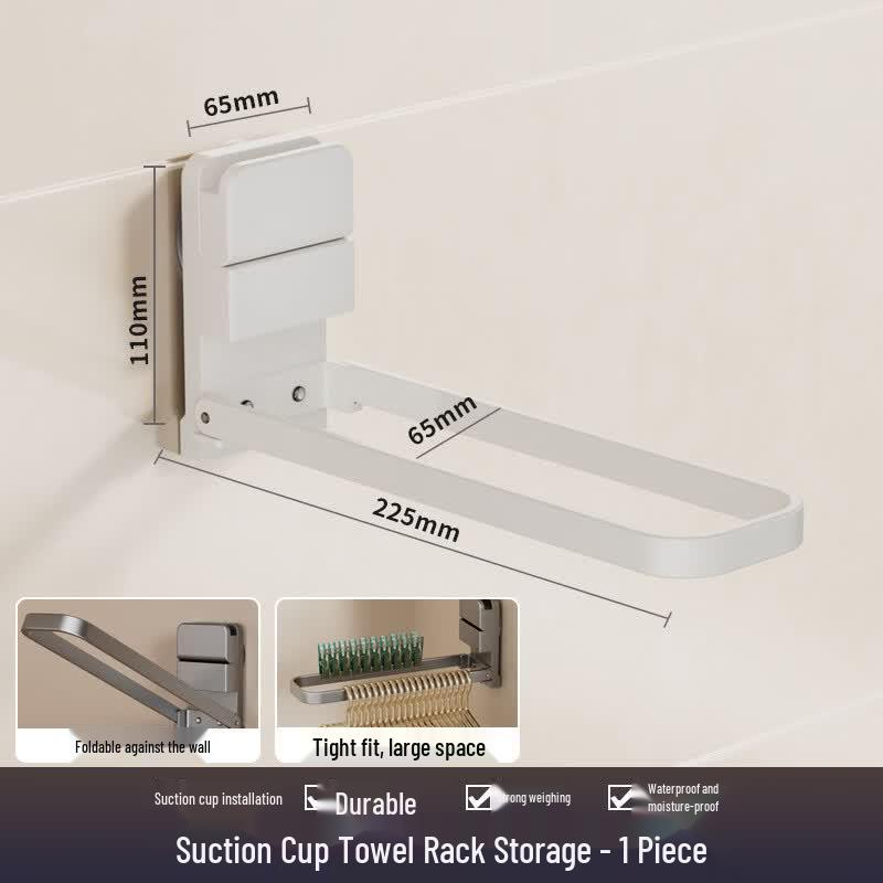 MDNG Foldable Suction Cup Towel Bar