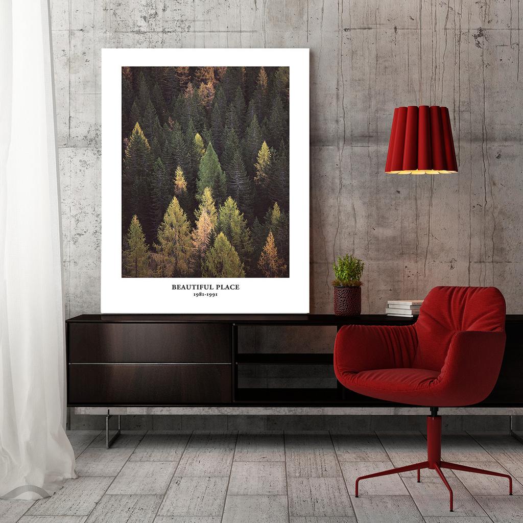 Nordic Landscape Boat Art Nature Forest Deer Animal Print Canvas Mural Poster and Edition Lake View Home Decor