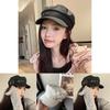Stylish 2024 Black And Beige Beret Hat For Women With Embroidery And Casual Design