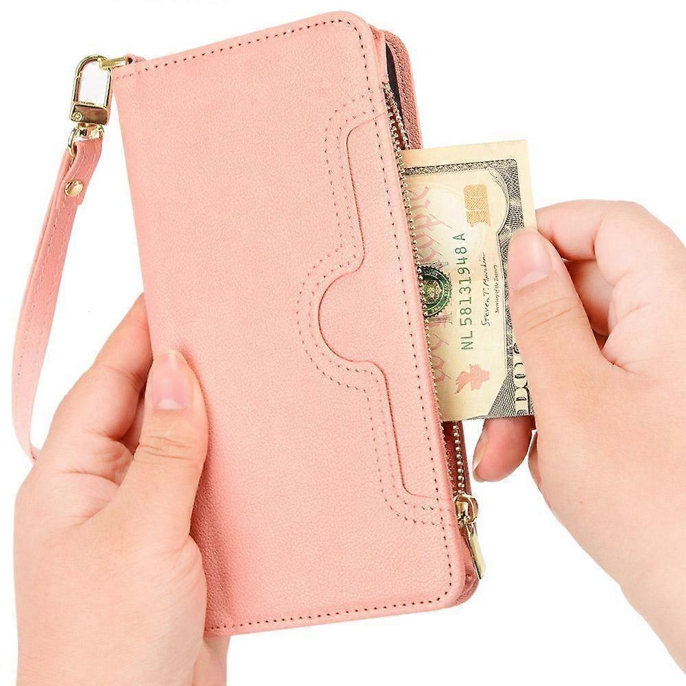 Wallet Case for Xiaomi 11T/11T PRO 5G PU Leather Cover Card Slots Zipper Kickstand Strap