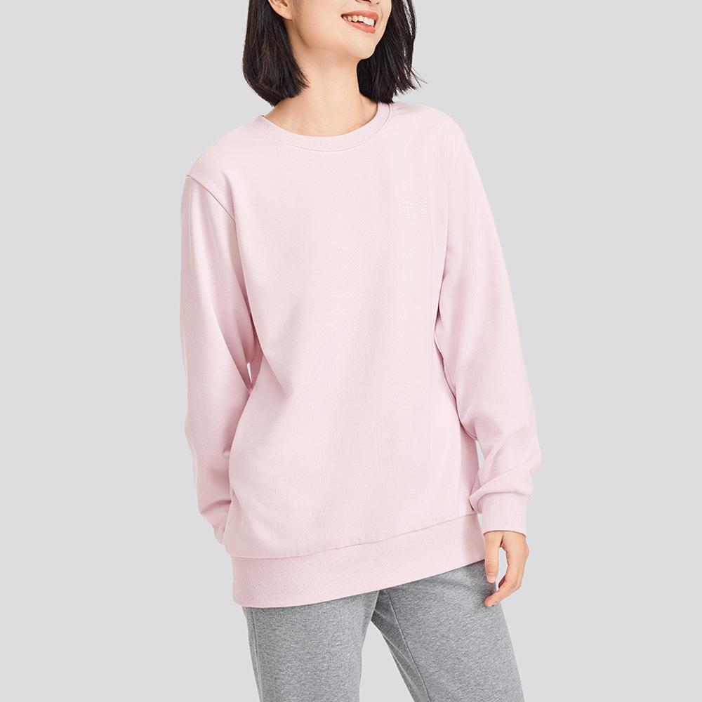 Skechers Sports Alliance Series Comfortable Warm Crew Neck Long Sleeve Sweatshirt Unisex Sweatshirt Light-Purple Pink L424U099-00EJ