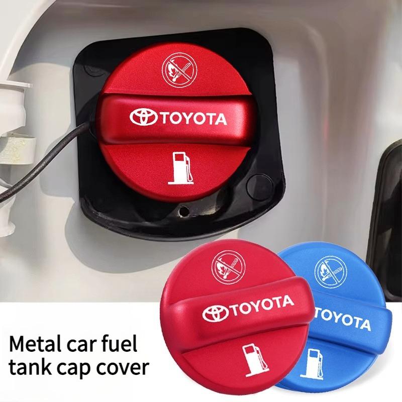 EINM2 Metal Car Fuel Tank Cap Cover Anti-scratch Dustproof Gas Filler Cap for Toyota RAV4 Highlander Prado Crown Exterior Accessories