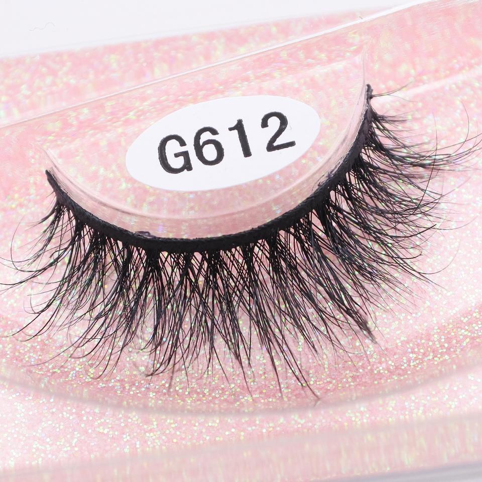 1 Pair Mink Lashes Wholesale Fluffy Natural Lashes Vendors Makeup 3d Mink Lashes