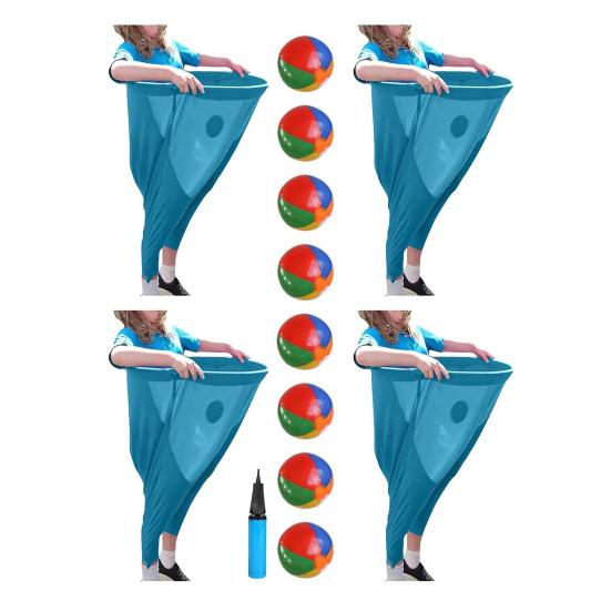 Granny Pants Outdoor Yard Game Inflatable Ball Relay Set with Giant Stretchy Pants Balls And Pump Backyard Field Recreational