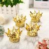 4 pcs Gold Crown Toppers with Dome Party Bell Candy Storage Boxes Fillable for Cosmetics Pills Party Decorations