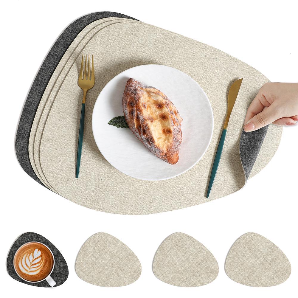 Nordic Water Drop Placemat - Waterproof, Oil-Proof, Heat-Resistant Dining Table Mat for Home, Restaurant, or Hotel Use.