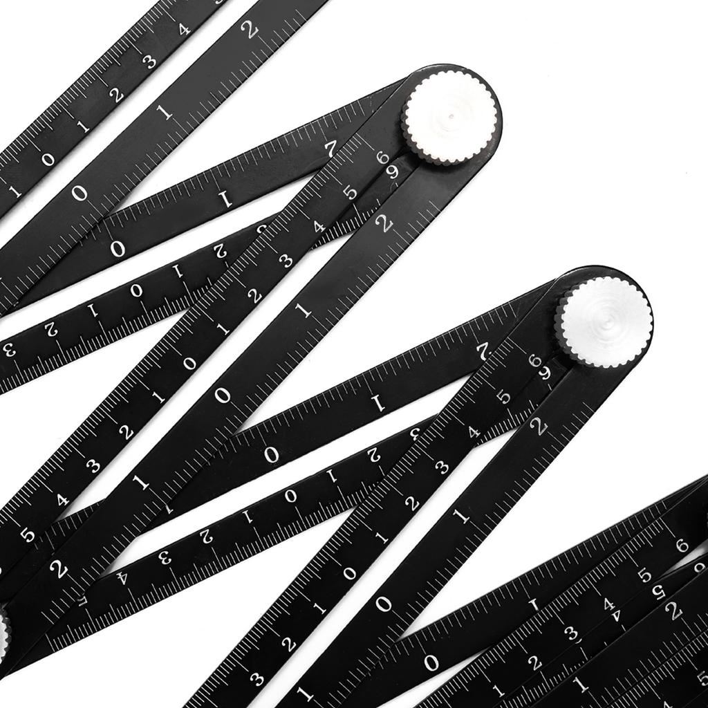 12 Fold Aluminium Alloy Ruler Multi Angle Measuring Rulers Ceramic Tile Opening Positioning