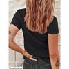 Women's Hippie Life Printed Crew Neck T Shirt, Women's Casual Short Sleeve Top, Suitable Round Neck Top for All Seasons