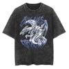 Cartoon Spell Battle Oversized Retro 3D Printed Loose Large Round Neck Cotton Short Sleeve T-Shirts Men’s