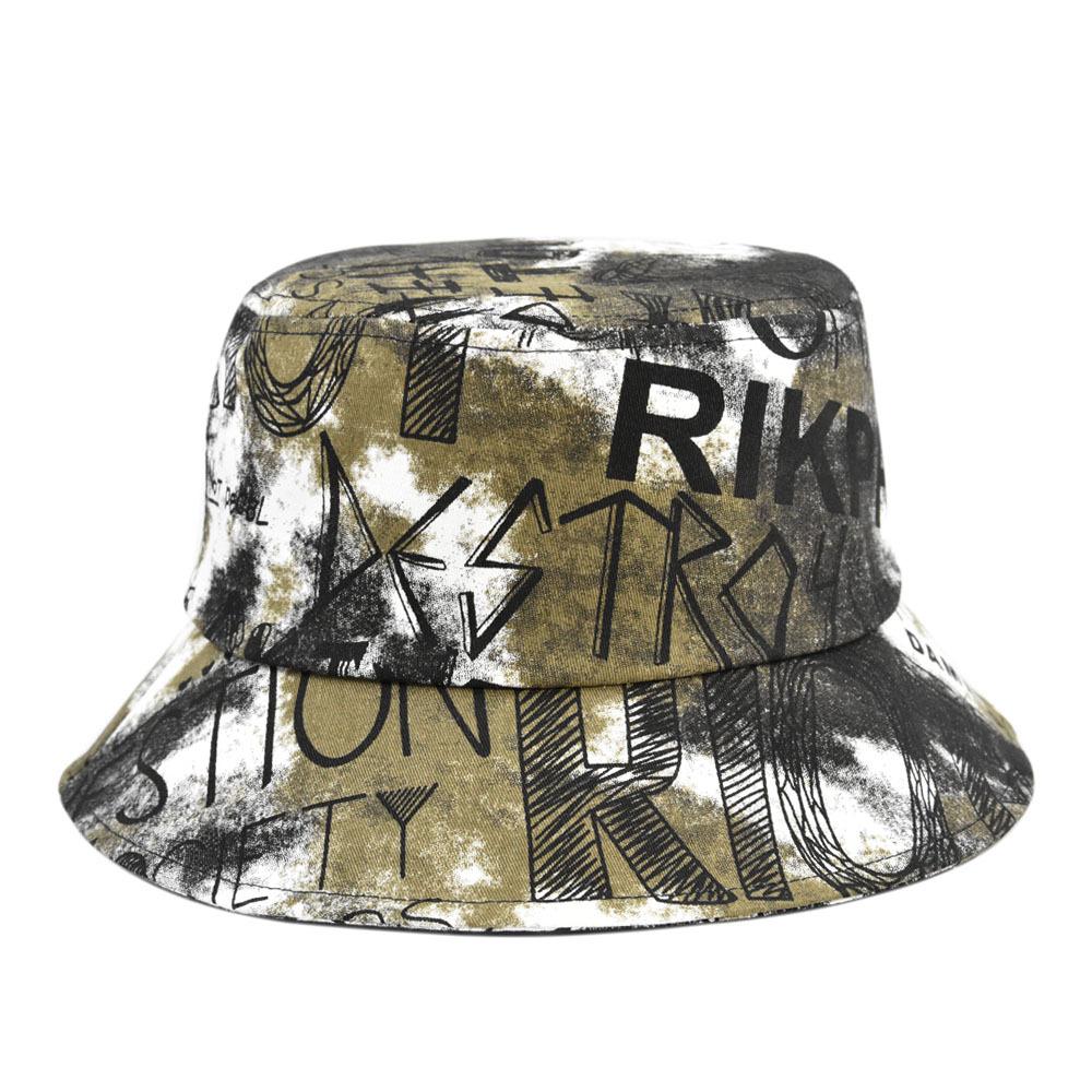 Tie Hat Fishermans Dyed Graffiti Big Eaf Simple  Fashionable Printed Pot Hat