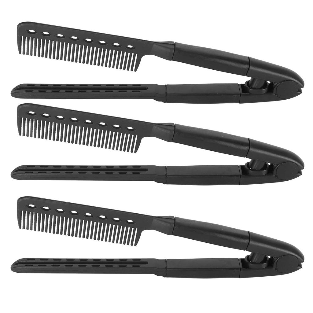 Hair Straightening Comb V Shaped Heat Resistant Portable Hair Styling Comb for Salon Home Travel V Shaped Hair Styling Comb