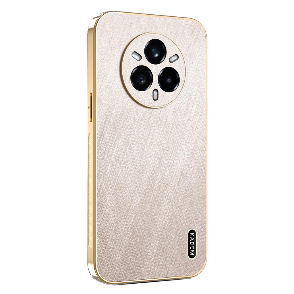 KADEM For Realme 14 Pro 5G Case Electroplating Silk Texture PU+TPU Phone Back Cover
