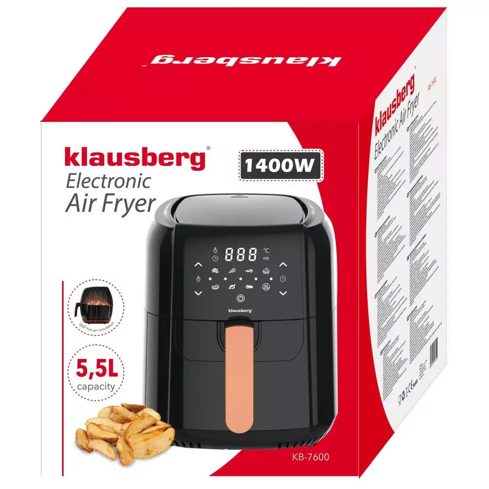 Frytownica Beztłuszczowa 5.5L 1400W KLAUSBERG Air Fryer KB-7600