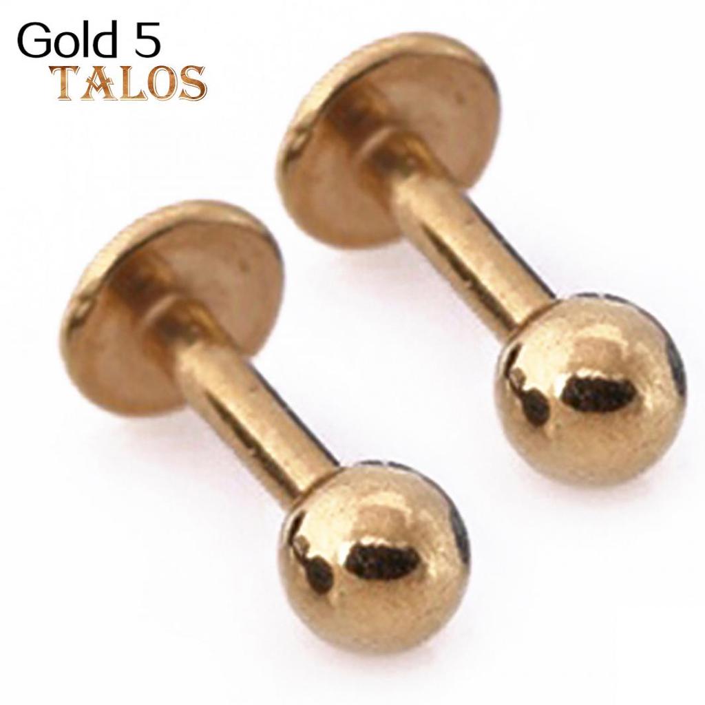 1 Pair 3 4 5 Mm Unisex Cool Titanium Steel Tragus Stud Cartilage Ball Earrings Body Piercing Trinket