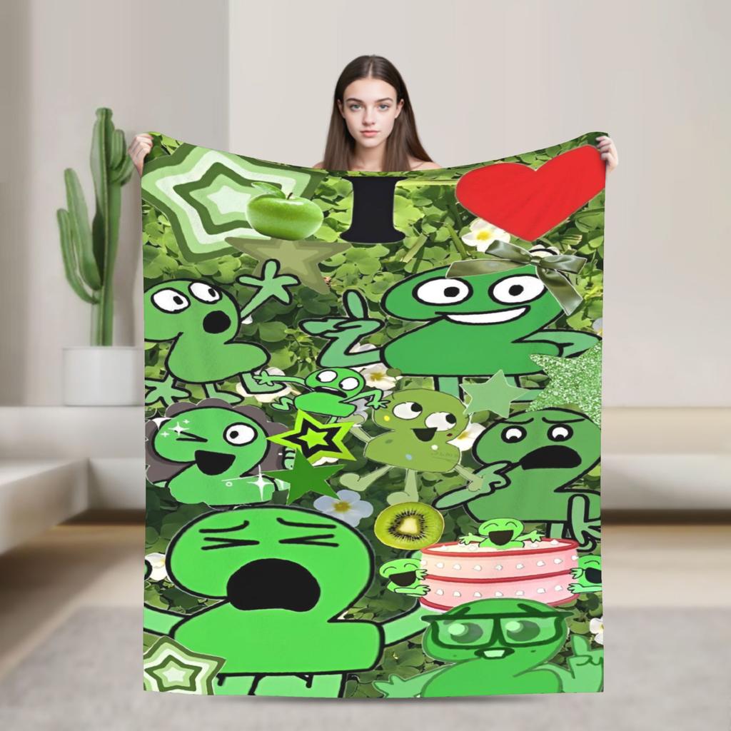 Blanket Fleece All Season Cartoon Multi-function Super Soft Throw Blankets for Bed Bedroom Rug Piece