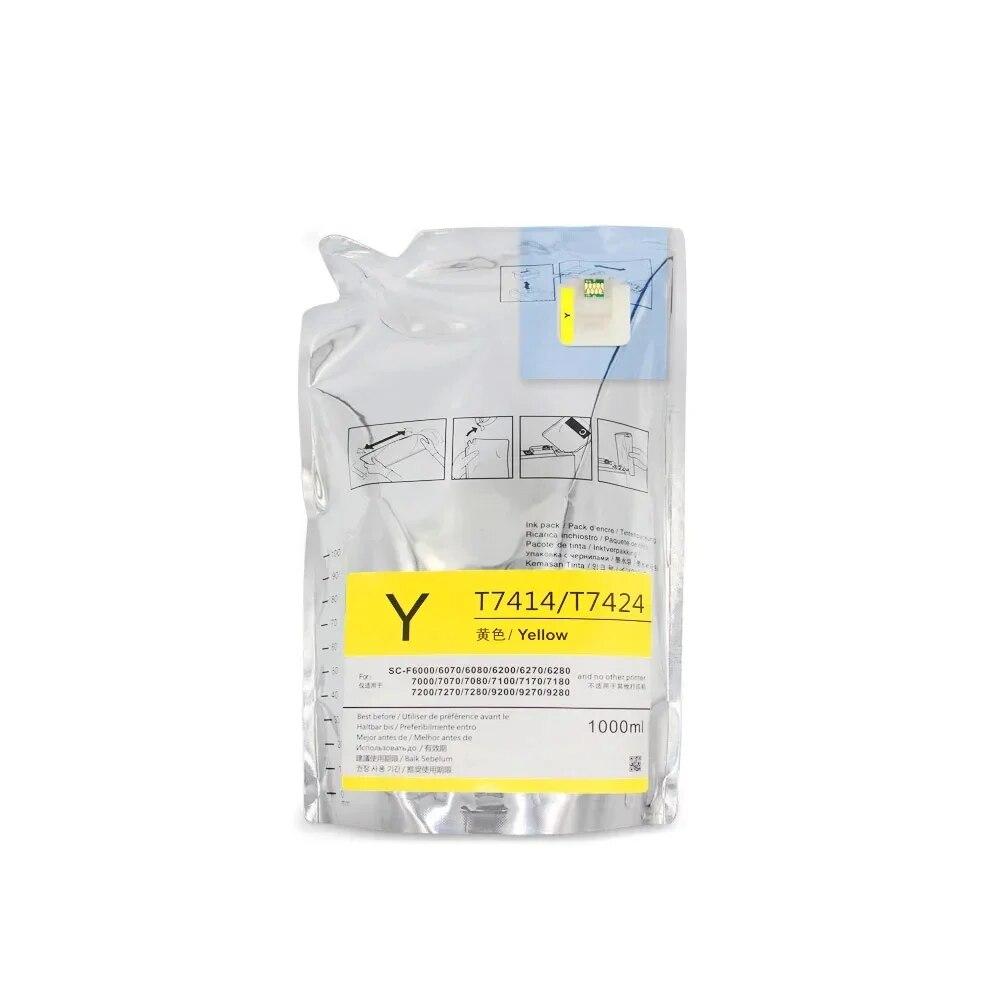 1000ML ink bag T7411/4 T741x dye sublimation ink bag suitable for Epson F6000 F7000 F7100 F6070 F7070 F7170 F6200 F7200 ink box