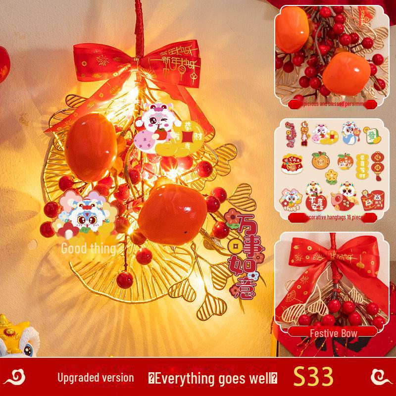 Fortune Fruit Pendant: Snake Year Spring Festival Decoration for Living Room