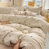Fresh Simple Pure Cotton Duvet Cover Set, Available In Single, Three, or Four Pieces for Student Dormitories.
