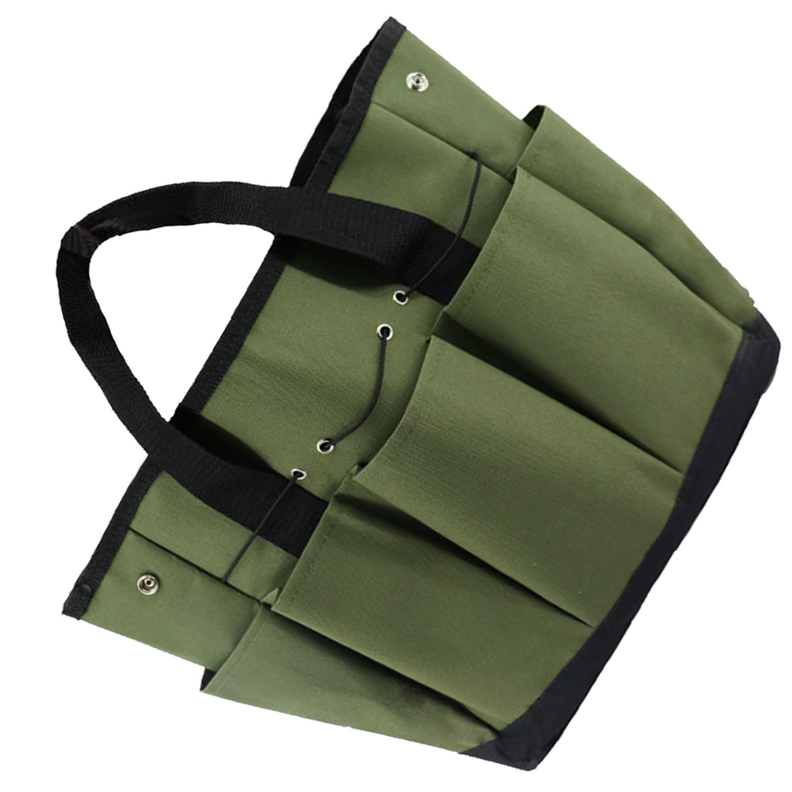 

Сумка для хранения садовых инструментов из ткани Оксфорд с несколькими карманами для легкой организации, сумка для хранения садовых инструментов армия зеленый