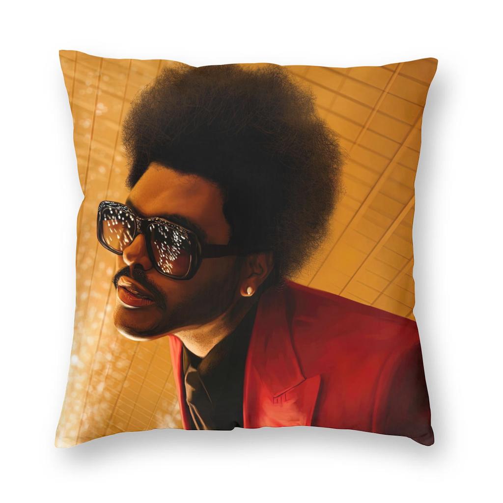 The Weeknd Pop Singer Pillowcase Printing Polyester Cushion Cover Decorations Pillow Case Cover Home Square 18''